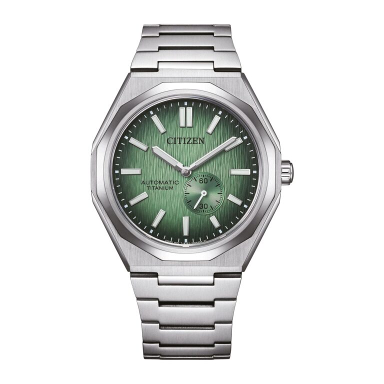 Montre Citizen Super Zenshin 60 Super Titanium NK5020-58X à cadran vert, 40,5 mm