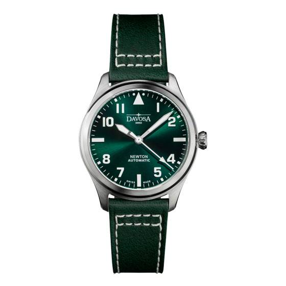 Montre Davosa Newton Pilot automatique à cadran vert, 40 mm