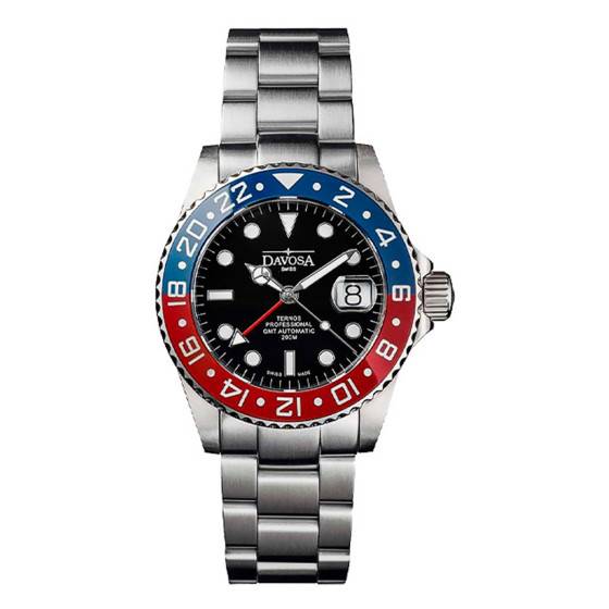 Montre Davosa Ternos Professional GMT à lunette bicolore, 42 mm