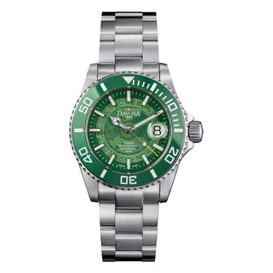 Montre de plongée Davosa Ternos Professional Nebulous Mystic Green, 42 mm