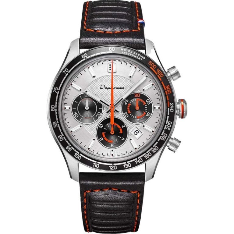 Chronographe automatique Depancel Allure à cadran argenté, 43 mm