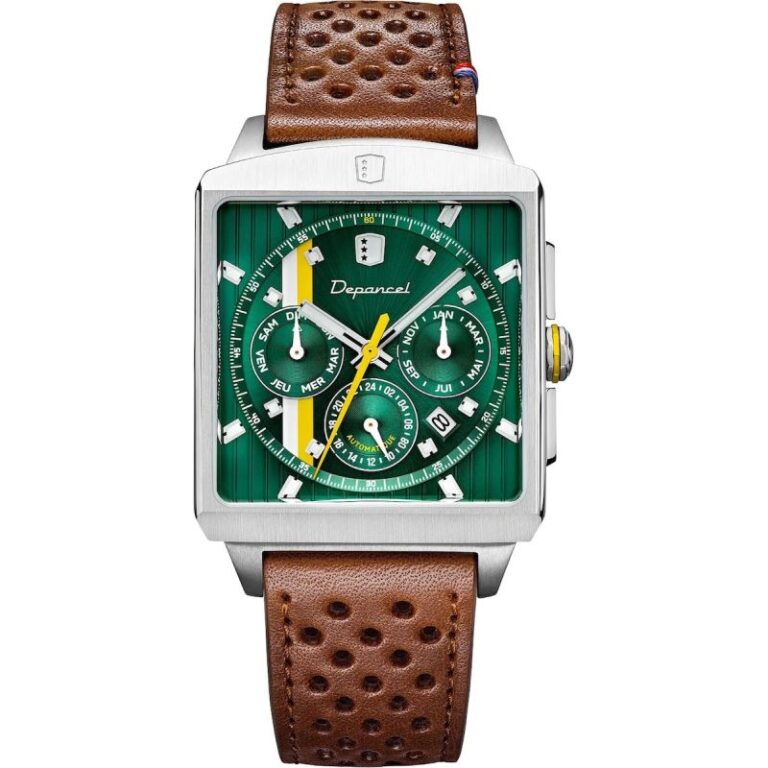 Montre Depancel Série-R 01 à boîtier carré et cadran vert