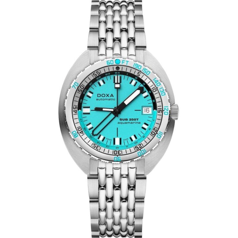 Montre Doxa SUB 250T GMT Aquamarine à cadran turquoise