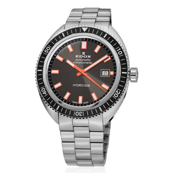 Montre de plongée Edox Hydro-Sub Date Automatic Chronometer certifiée COSC, 42 mm