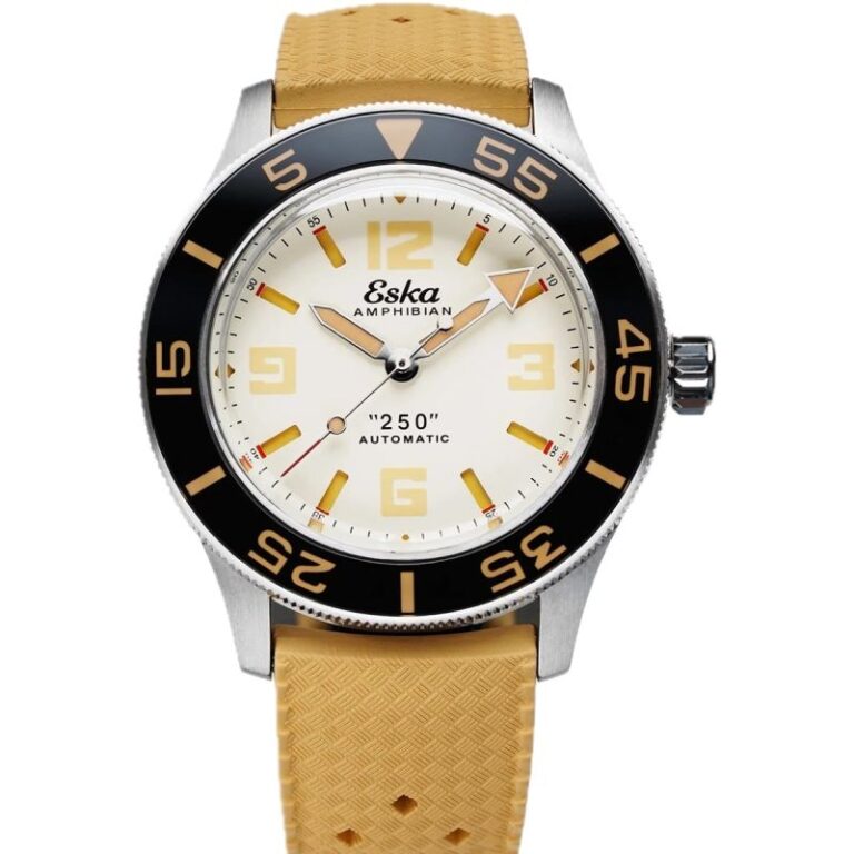 Montre de plongée Eska Amphibian 250 White Shark à cadran blanc