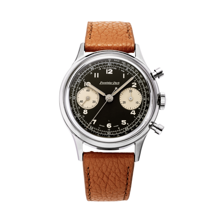 Chronographe Excelsior Park BI Compax Panda Reverse, vue de face