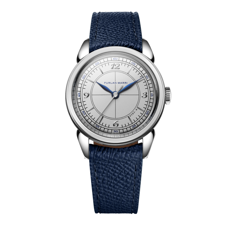 Montre Furlan Marri White Sector à cadran secteur blanc et bracelet bleu, vue de face