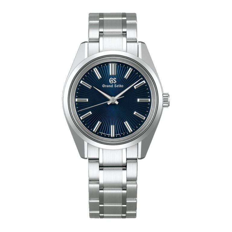 Montre Grand Seiko Heritage 44GS mécanique à cadran bleu et bracelet acier, 36,5 mm