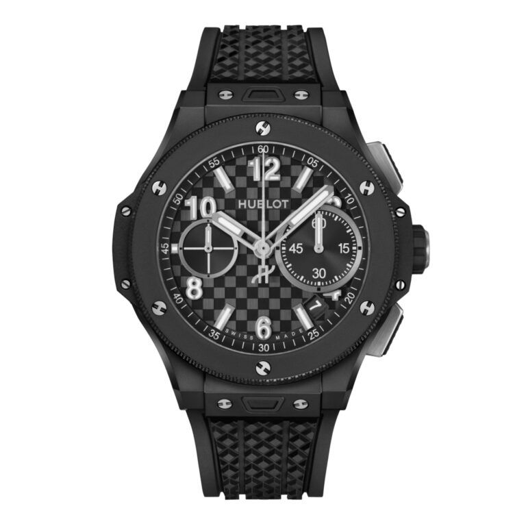 Montre Hublot Big Bang Original Unico Black Magic 43 mm en céramique noire, bracelet caoutchouc