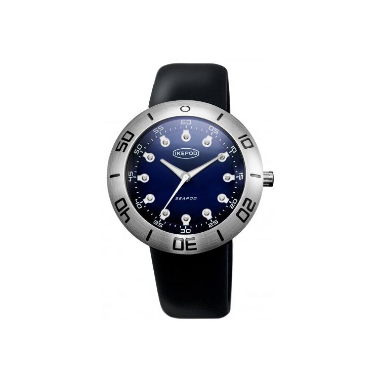 Montre de plongée Ikepod Seapod Enzo automatique 46 mm, acier et bracelet silicone