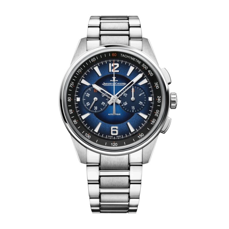 Montre Jaeger-LeCoultre Polaris Chronograph automatique à cadran bleu et bracelet acier, 42 mm