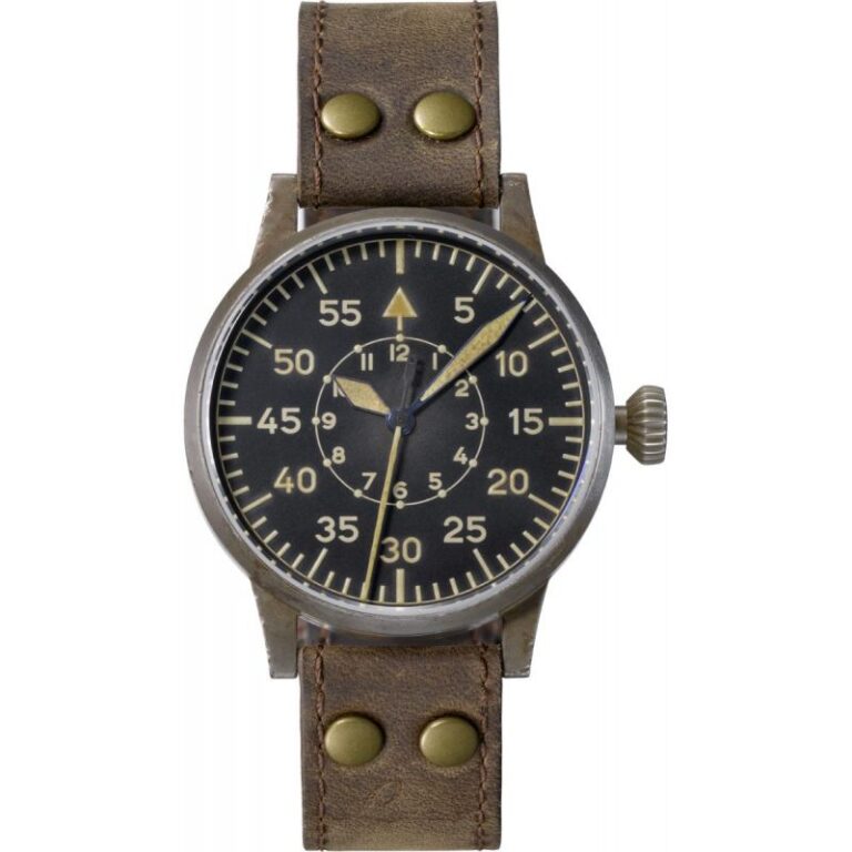 Montre de pilote Laco Paderborn Erbstück réf. 861932, boîtier patiné à la main