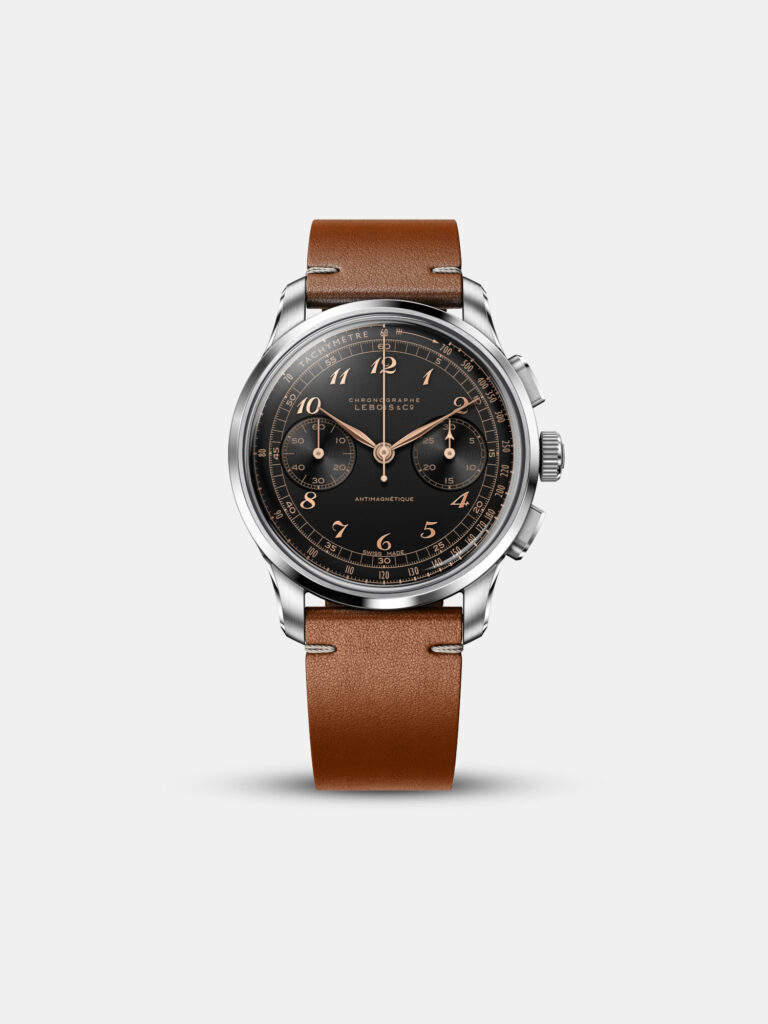 Montre Lebois & Co Heritage Chronograph Script à chiffres Breguet