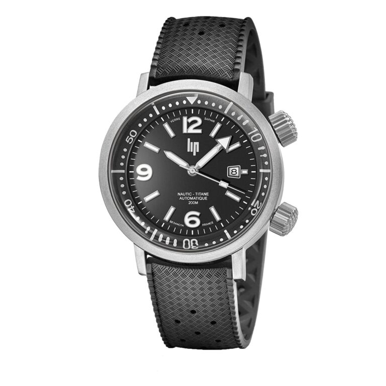 Montre automatique Lip Grande Nautic Ski Titane 671855 à cadran noir