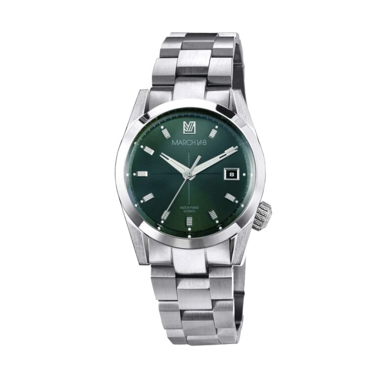 Montre March LA.B AM89 automatique Grall sur bracelet acier, 38 mm