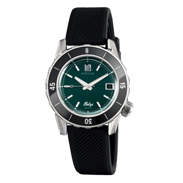 Montre de plongée March LA.B Belza Forest automatique à cadran vert sablé, 40 mm