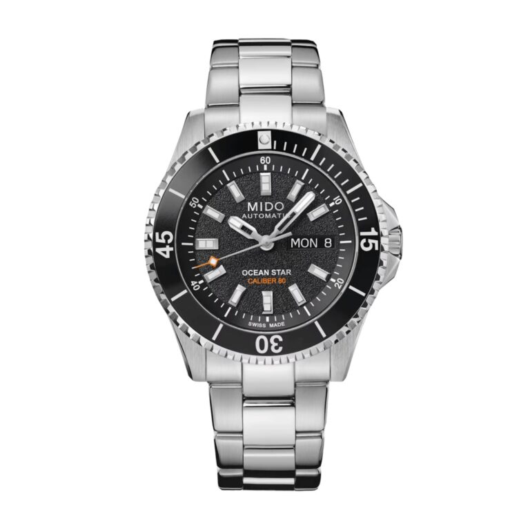 Montre Mido Ocean Star 200 automatique cadran noir sur bracelet acier