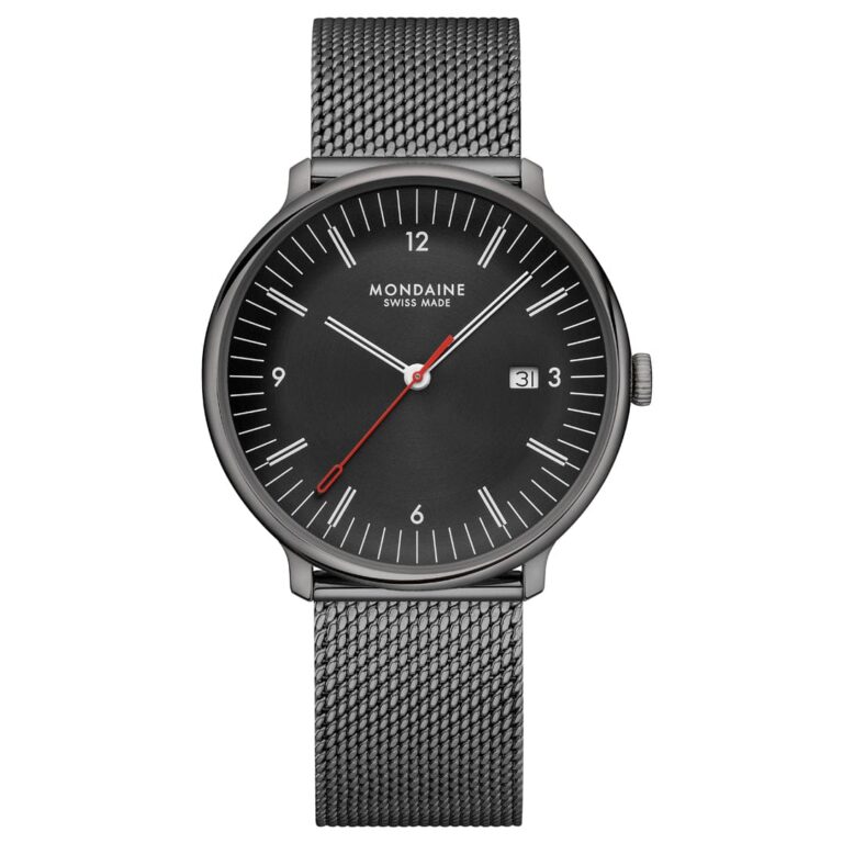 Montre Mondaine Doppio 41 mm sur bracelet acier