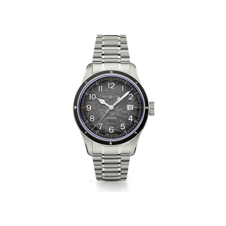 Montre Montblanc 1858 Automatic Date 0 Oxygen The 8000 sur bracelet acier, 41 mm