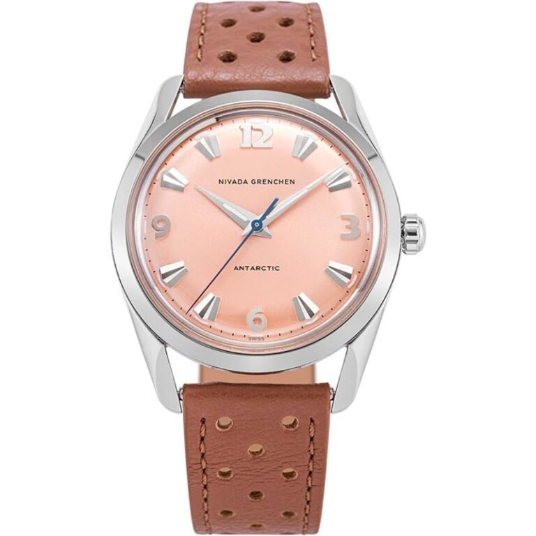 Montre Nivada Grenchen Antarctic 35 mm mécanique à cadran saumon