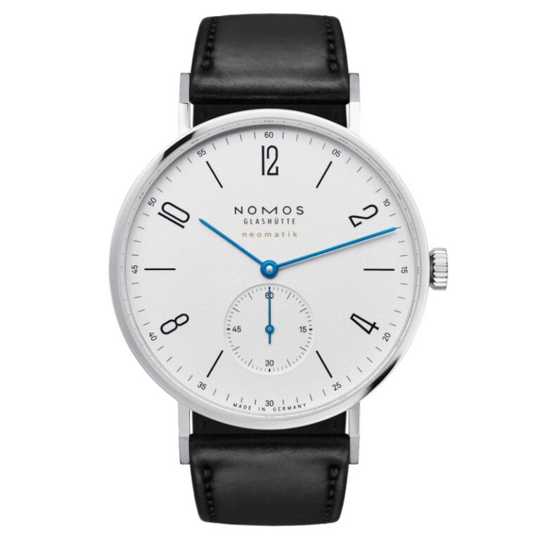 Montre Nomos Tangente Neomatik 39 automatique sur bracelet cuir noir, 38,5 mm