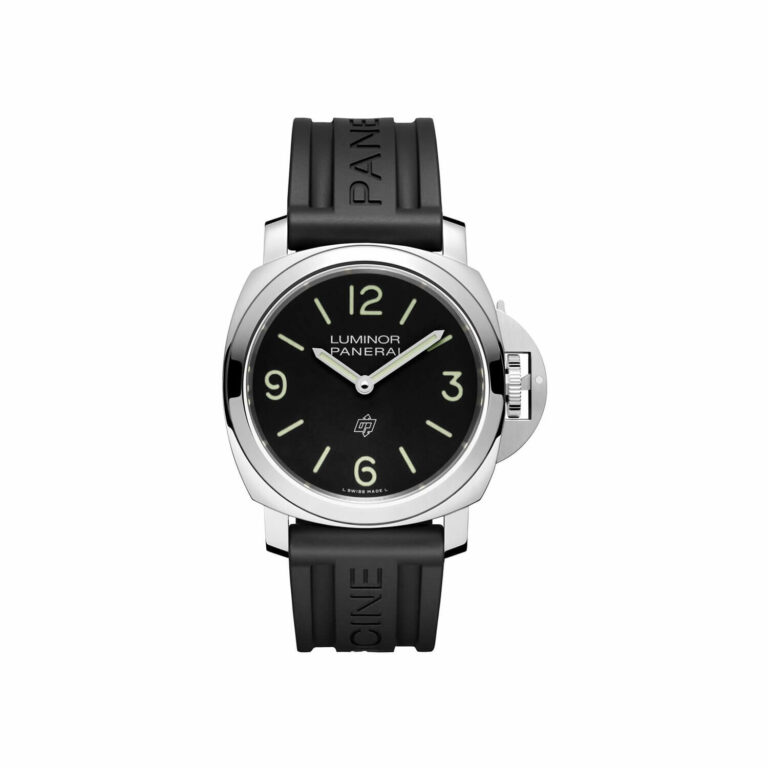 Montre Panerai Luminor Base Logo à remontage manuel, cadran noir, boîtier acier de 44 mm
