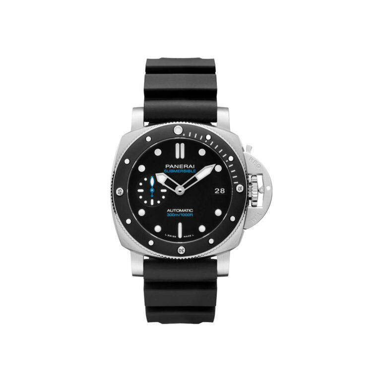Montre Panerai Submersible automatique à cadran noir et lunette céramique, 42 mm