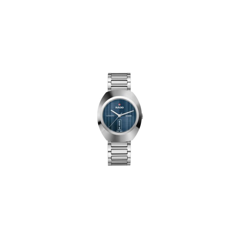 Montre Rado DiaStar Original automatique à cadran bleu et bracelet acier, 38 mm