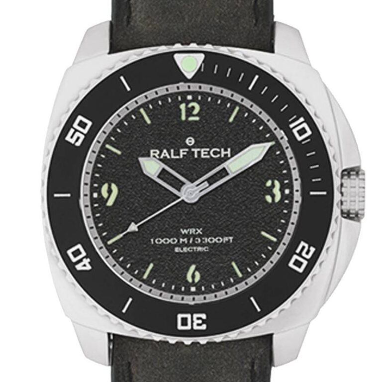 Montre Ralf Tech WRX Electric Stardust WRX 5009 à cadran noir, boîtier acier microbillé 47,5 mm