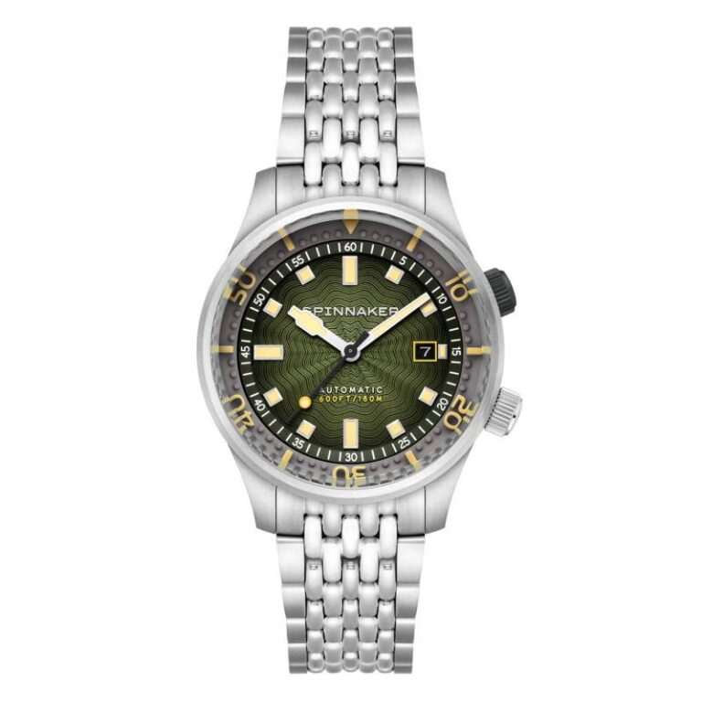 Montre Spinnaker Bradner automatique à cadran vert et bracelet acier