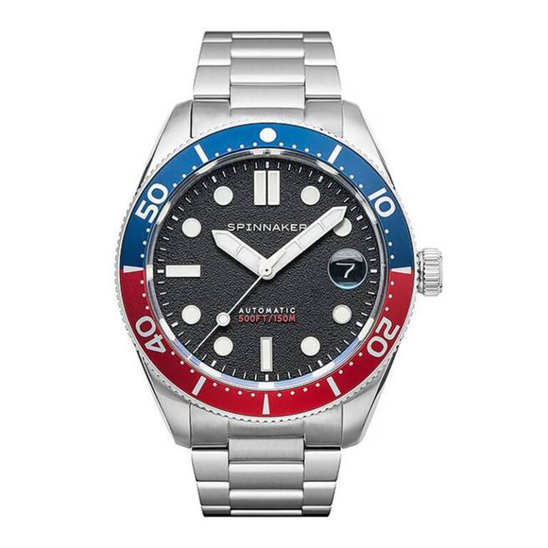 Montre Spinnaker Croft Mid-Size automatique à cadran noir et bracelet acier, 40 mm