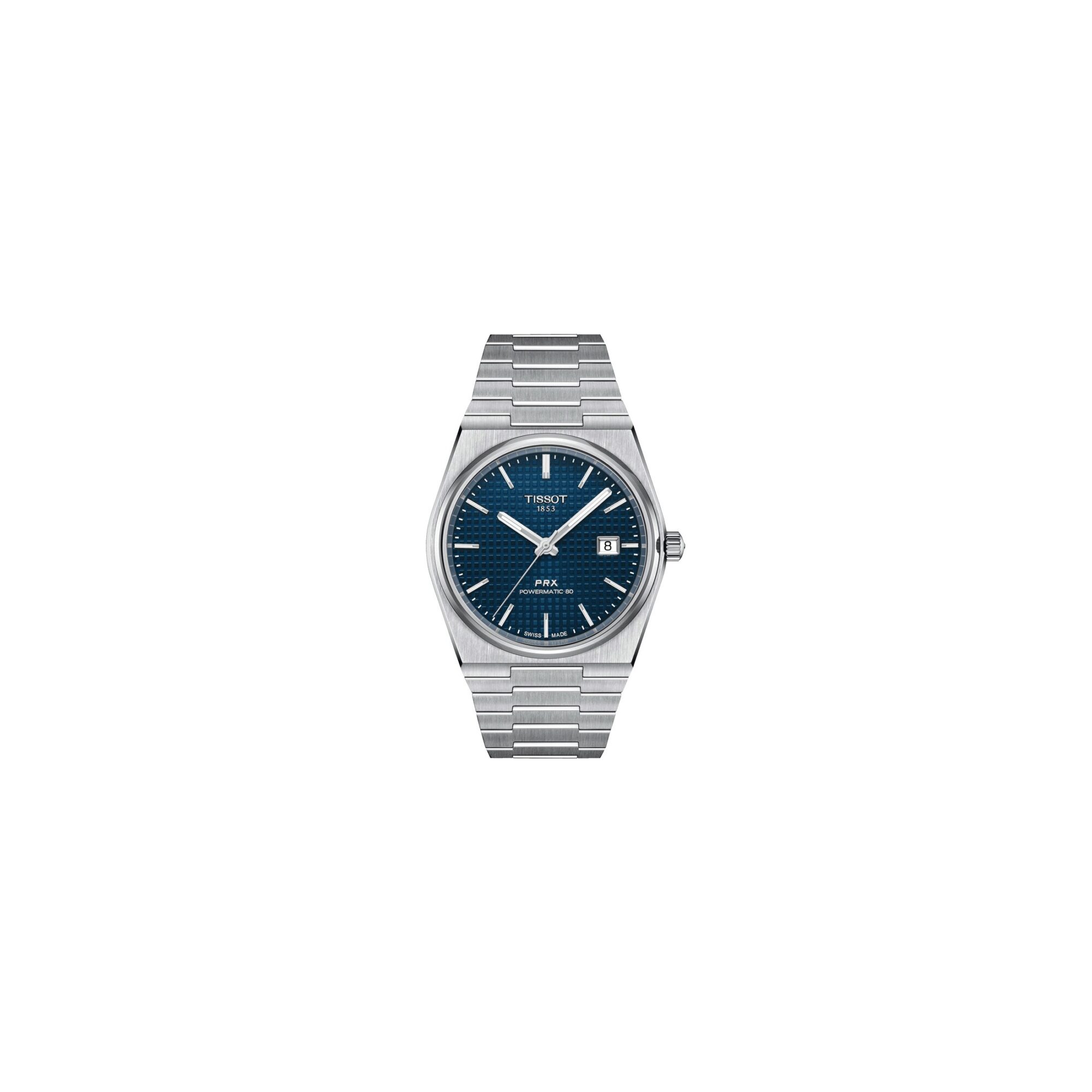Montre Tissot PRX Powermatic 80 cadran bleu 40 mm sur bracelet acier