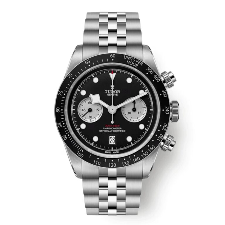 Montre Tudor Black Bay Chrono automatique à cadran noir et bracelet acier, 41 mm