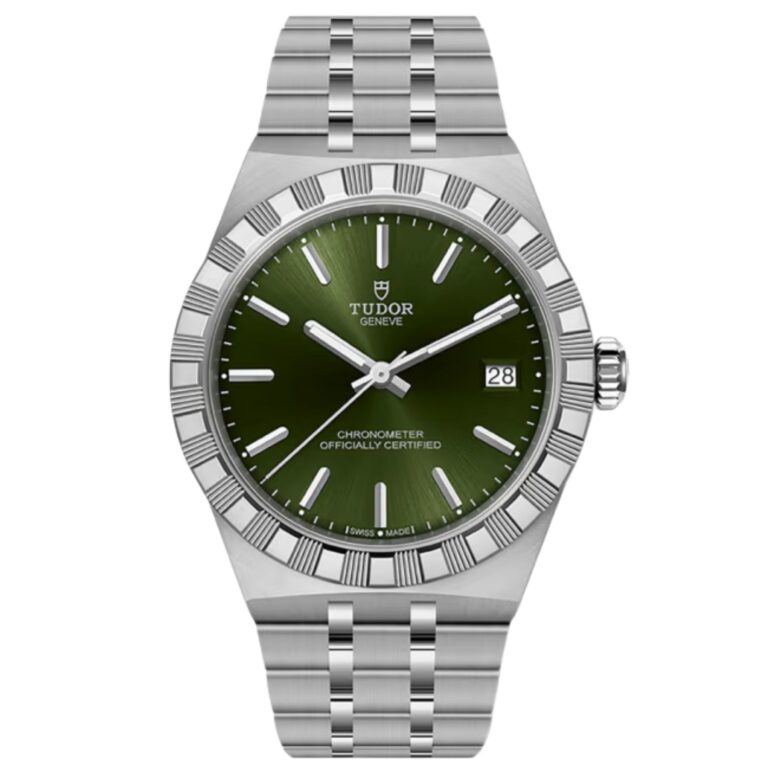 Montre Tudor Royal automatique à cadran vert et bracelet acier, 36 mm