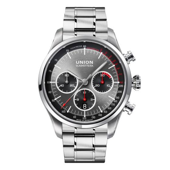 Montre Union Glashütte Belisar Chronograph D009.427.11.082.00 vue de face