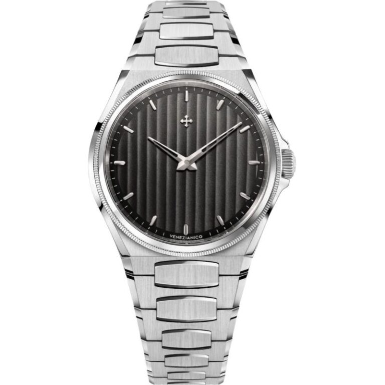 Montre Venezianico Arsenale 40 extra-plate à bracelet intégré et cadran Côtes de Genève