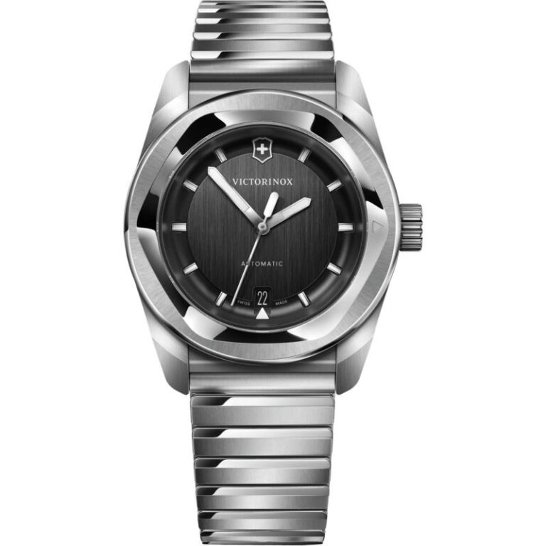 Montre Victorinox Concept One Automatic à cadran noir brossé et lunette hexagonale, 39 mm