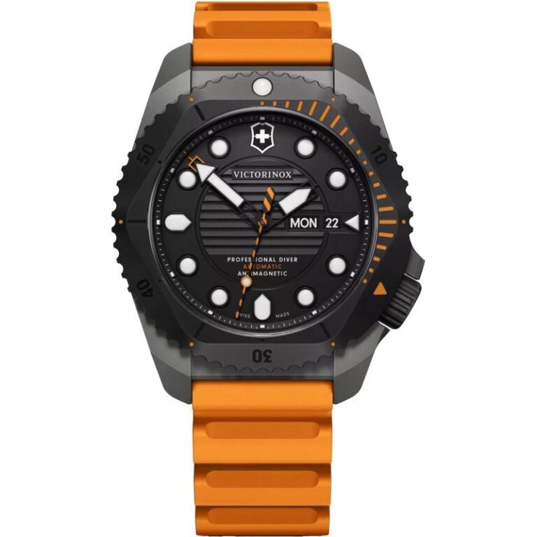 Montre de plongée Victorinox Dive Pro Automatic à cadran noir, boîtier titane de 43 mm
