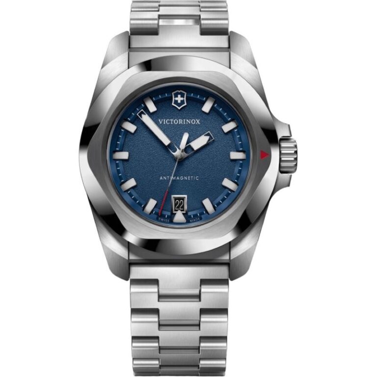 Montre Victorinox I.N.O.X. Quartz à cadran bleu, boîtier acier de 41 mm