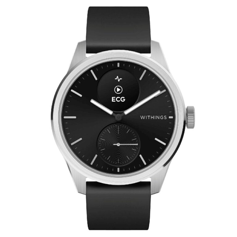 Montre connectée Withings ScanWatch 2 42 mm cadran noir vue de face