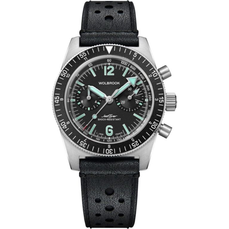 Chronographe automatique Wolbrook Jetflyer vu de face