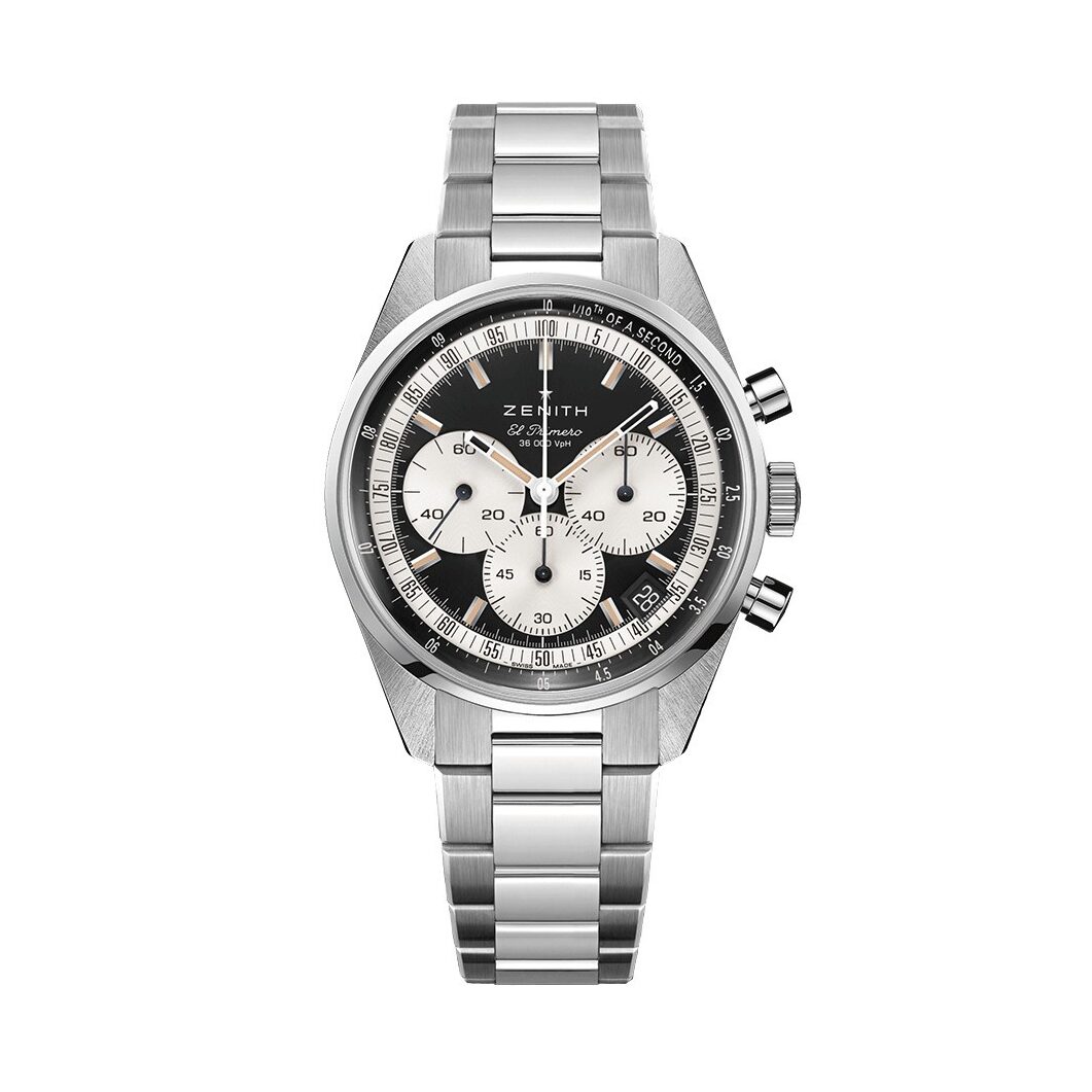 Montre Zenith Chronomaster Original El Primero cadran noir 38 mm vue de face