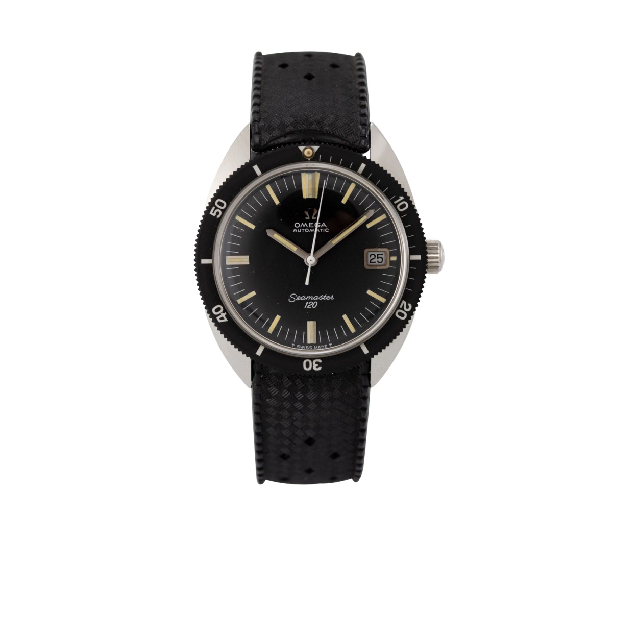 Omega Seamaster Automatic 120 réf. 166.027 en acier, plongeuse à date