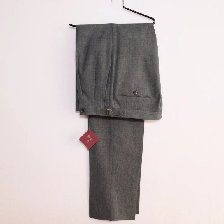Pantalon 845 en laine fresco grise, Echizenya