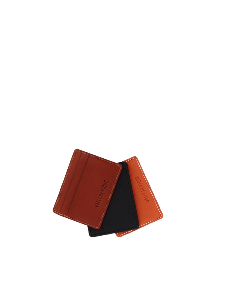 Porte-cartes Gustave en cuir pleine fleur, en trois coloris, Valet de Pique