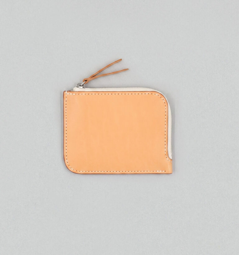 Porte-monnaie zippé Laperruque en veau végétal naturel