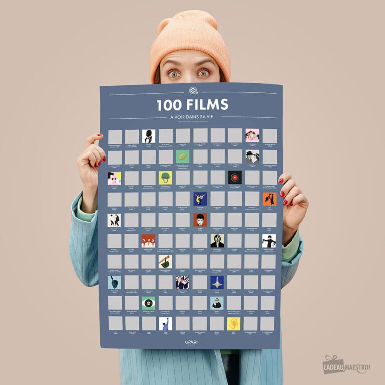 Poster à gratter 100 films à voir dans sa vie