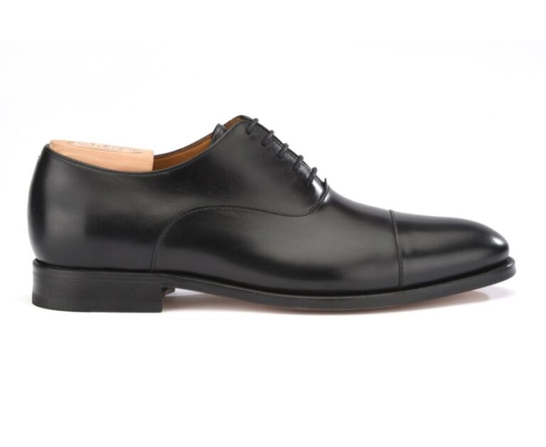 Richelieu noir Bexley Winford en box calf, semelle cuir