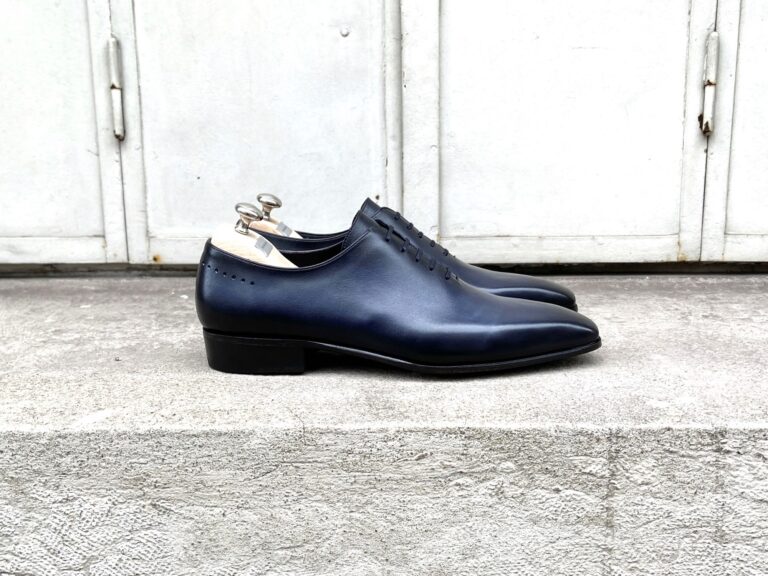 Richelieu one cut Caulaincourt 1827 en seacalf patiné noir