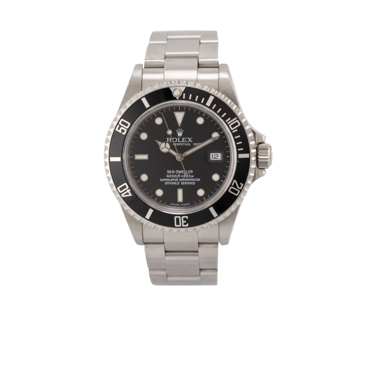 Rolex Sea-Dweller 16600 en acier, cadran noir, avec coffret, papiers et accessoires complets